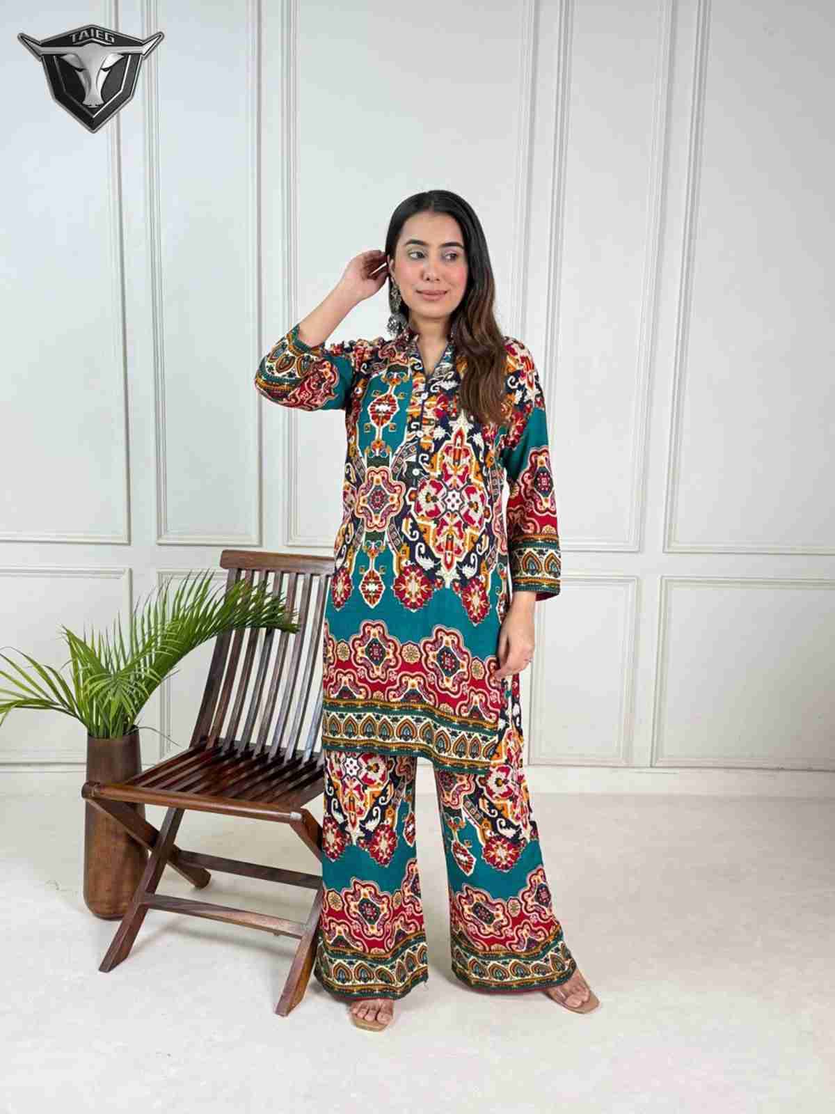 K-427 By Fashid Wholesale 01 To 16 Series Beautiful Suits Stylish Fancy Colorful Party Wear & Occasional Wear Rayon Print Co-Ord At Wholesale Price