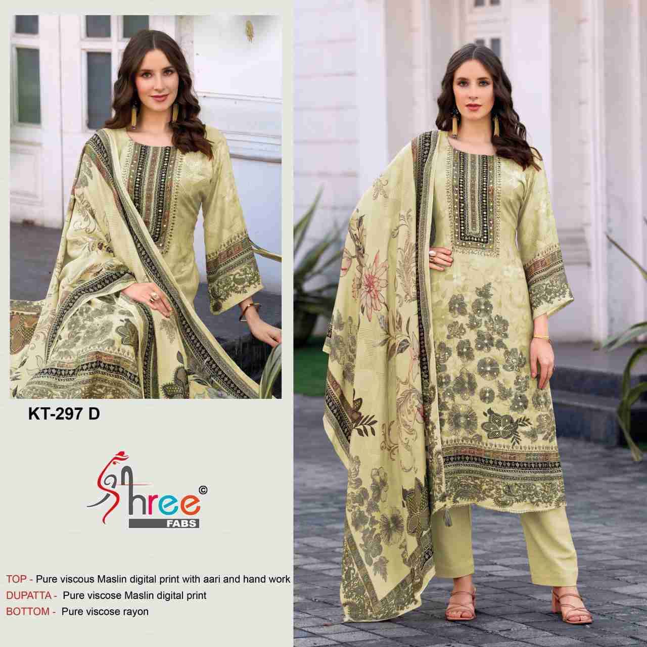 Shree Fabs Hit Design KT-297 Colours By Shree Fabs KT-297-A To KT-297-D Series Designer Pakistani Suits Beautiful Fancy Stylish Colorful Party Wear & Occasional Wear Pure Viscose Muslin Print Dresses At Wholesale Price