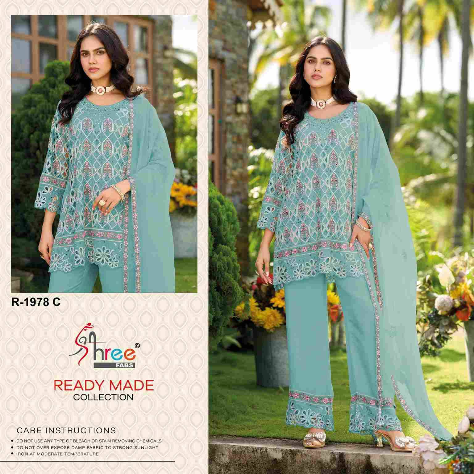 Shree Fabs Hit Design R-1978 Colours By Shree Fabs R-1978-A To R-1978-D Series Designer Pakistani Suits Collection Beautiful Stylish Fancy Colorful Party Wear & Occasional Wear Air Tex Chinnon Dresses At Wholesale Price