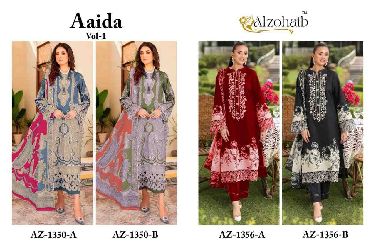 Aaida Vol-1 By Alzohaib Series Beautiful Pakistani Suits Stylish Fancy Colorful Party Wear & Occasional Wear Pure Cotton Print Dresses At Wholesale Price