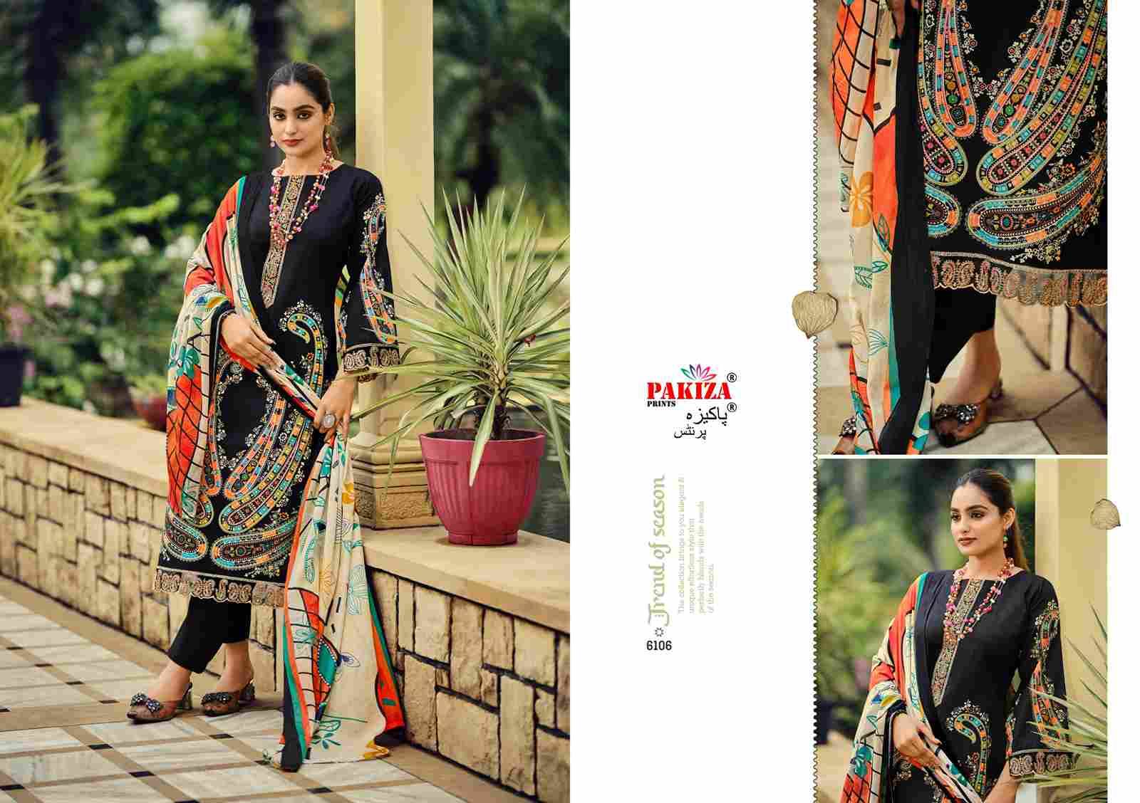 Zarqash Vol-99 By Pakiza Prints 6001 To 6006 Series Beautiful Festive Suits Stylish Fancy Colorful Party Wear & Occasional Wear Lawn Dresses At Wholesale Price
