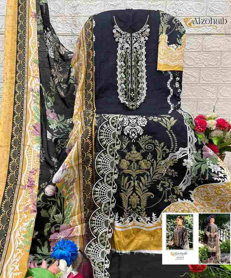 Humaira Vol-1 By Alzohaib Series Beautiful Pakistani Suits Stylish Fancy Colorful Party Wear & Occasional Wear Pure Cotton Print Dresses At Wholesale Price