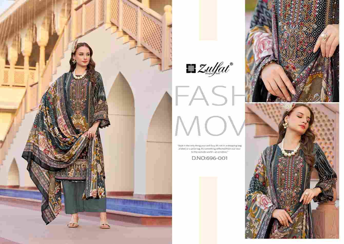 Sanam By Zulfat 696-001 To 696-008 Series Beautiful Festive Suits Stylish Fancy Colorful Casual Wear & Ethnic Wear Pure Rayon Dresses At Wholesale Price