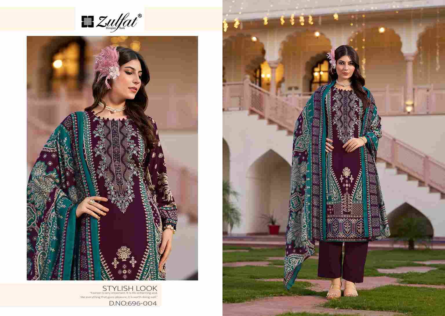 Sanam By Zulfat 696-001 To 696-008 Series Beautiful Festive Suits Stylish Fancy Colorful Casual Wear & Ethnic Wear Pure Rayon Dresses At Wholesale Price