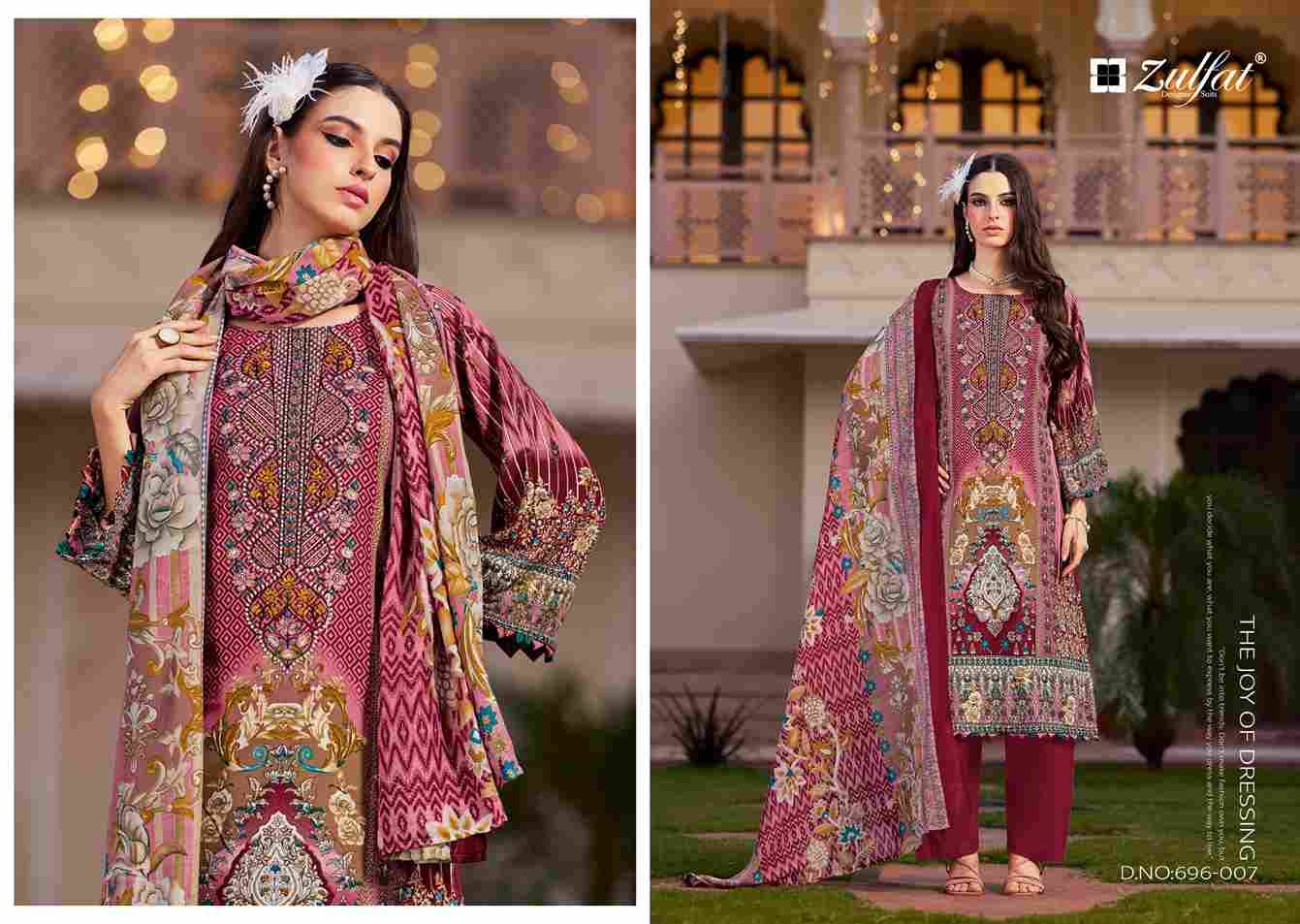 Sanam By Zulfat 696-001 To 696-008 Series Beautiful Festive Suits Stylish Fancy Colorful Casual Wear & Ethnic Wear Pure Rayon Dresses At Wholesale Price