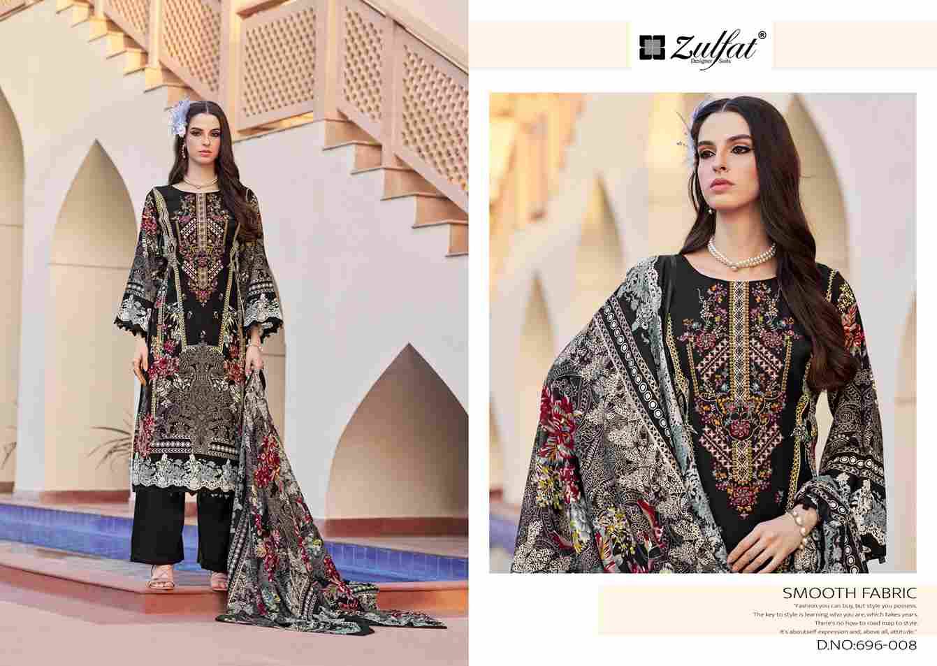 Sanam By Zulfat 696-001 To 696-008 Series Beautiful Festive Suits Stylish Fancy Colorful Casual Wear & Ethnic Wear Pure Rayon Dresses At Wholesale Price