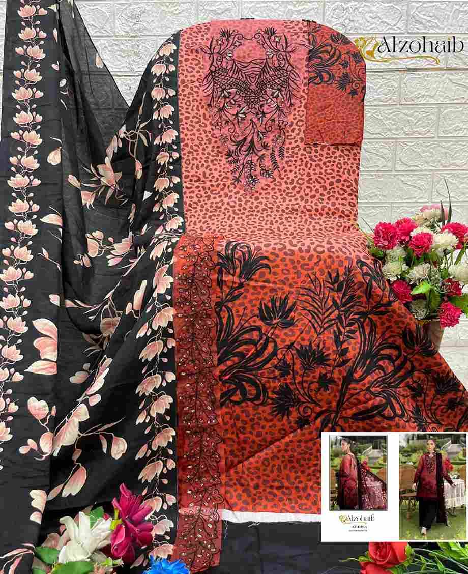 Aamina Vol-1 By Alzohaib Series Beautiful Pakistani Suits Stylish Fancy Colorful Party Wear & Occasional Wear Pure Cotton Print Dresses At Wholesale Price