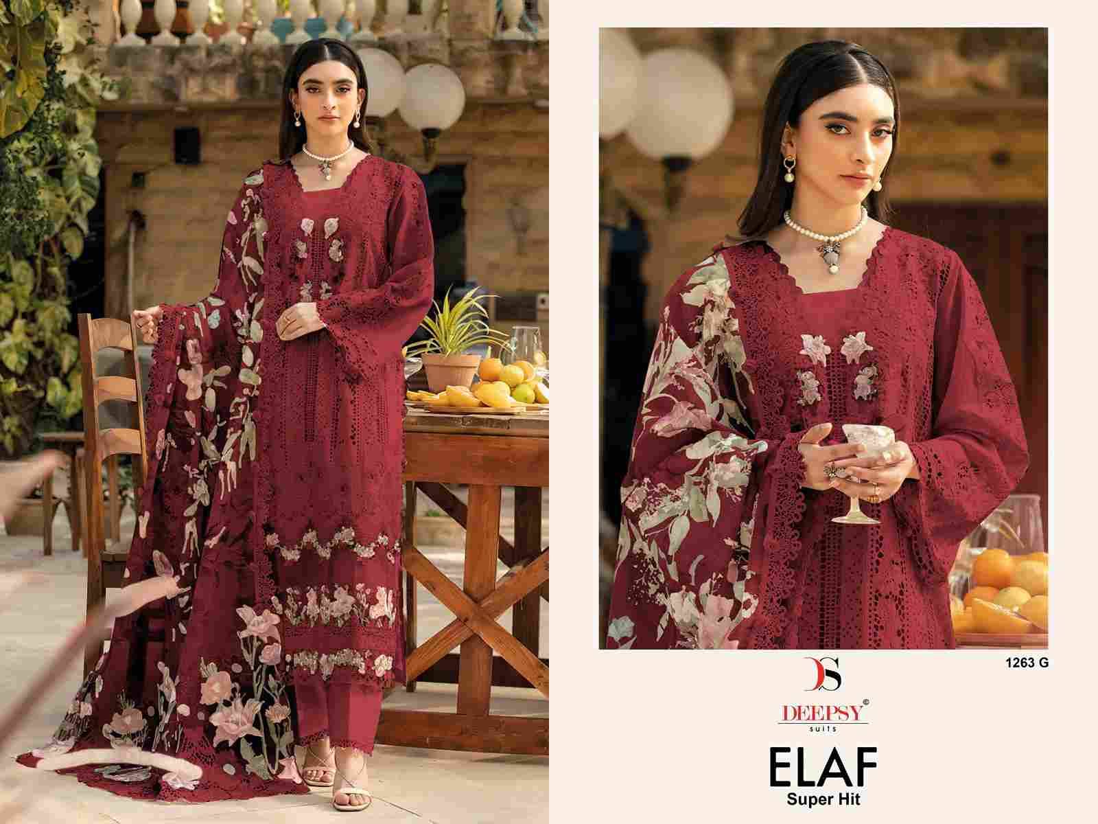 Elaf 1263 Colours Vol-2 By Deepsy Suits 1263-E To 1263-H Series Designer Pakistani Suits Beautiful Fancy Stylish Colorful Party Wear & Occasional Wear Pure Cotton Dresses At Wholesale Price