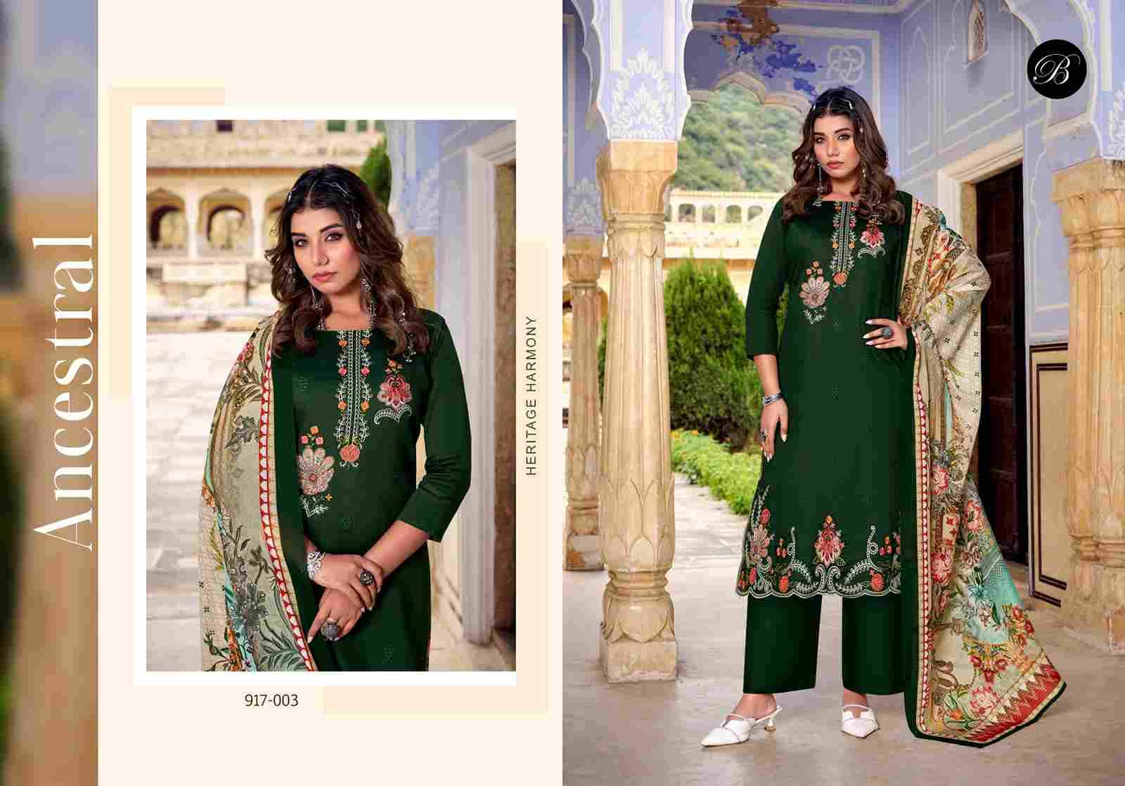 Zarqash Vol-11 By Belliza 917-001 To 917-006 Series Beautiful Festive Suits Stylish Fancy Colorful Casual Wear & Ethnic Wear Pure Jam Dresses At Wholesale Price