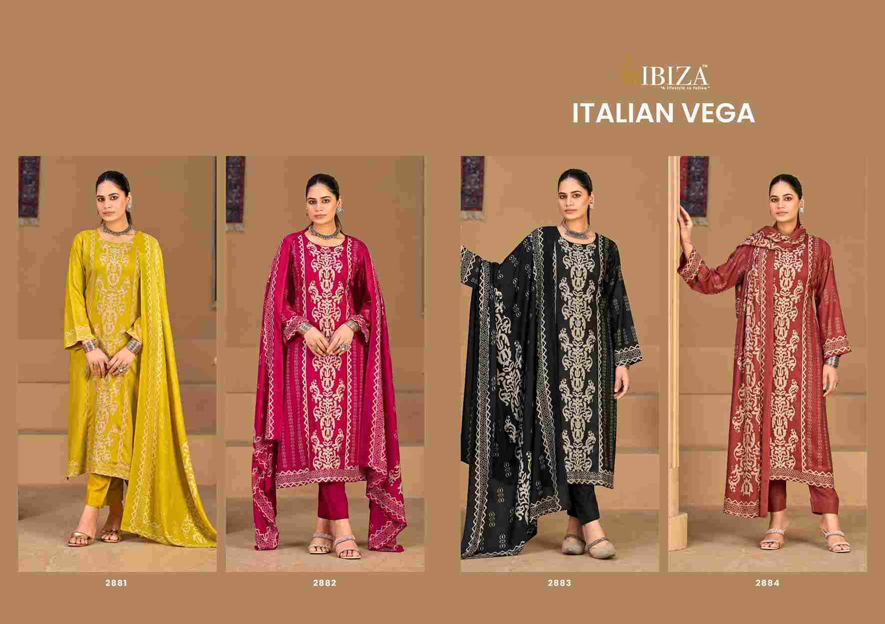 Italian Vega By Ibiza 2881 To 2884 Series Beautiful Festive Suits Colorful Stylish Fancy Casual Wear & Ethnic Wear Pure Viscose Pashmina Dresses At Wholesale Price