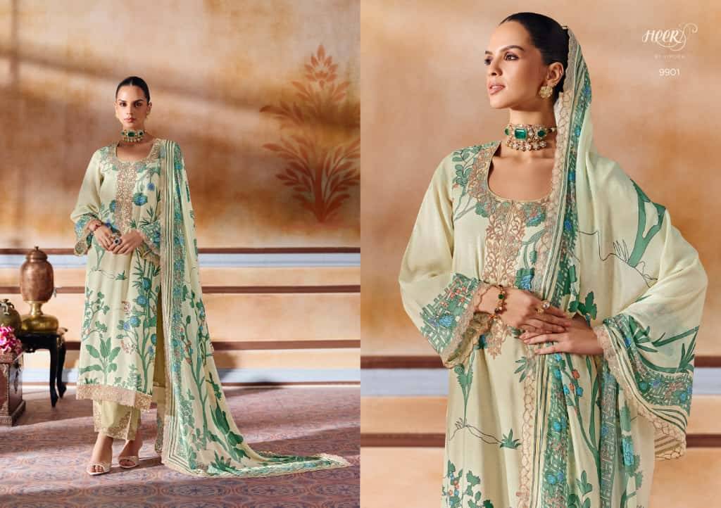Shayri By Kimora Fashion 9901 To 9906 Series Designer Festive Suits Collection Beautiful Stylish Fancy Colorful Party Wear & Occasional Wear Pure Muslin Dresses At Wholesale Price