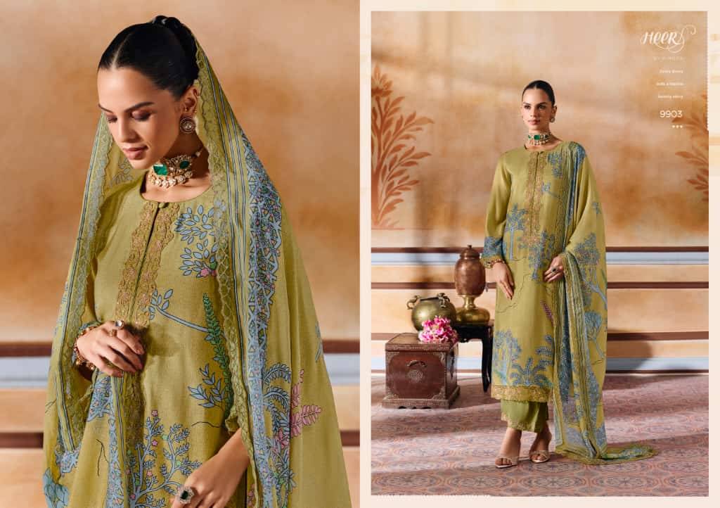 Shayri By Kimora Fashion 9901 To 9906 Series Designer Festive Suits Collection Beautiful Stylish Fancy Colorful Party Wear & Occasional Wear Pure Muslin Dresses At Wholesale Price