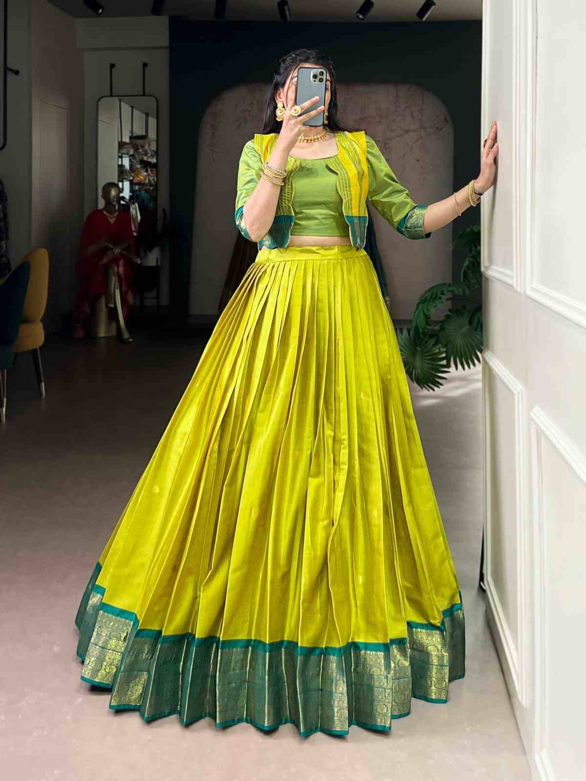 Anushna By Fashid Wholesale 1133-A To 1133-D Series Designer Beautiful Collection Occasional Wear & Party Wear Cotton Lehengas At Wholesale Price