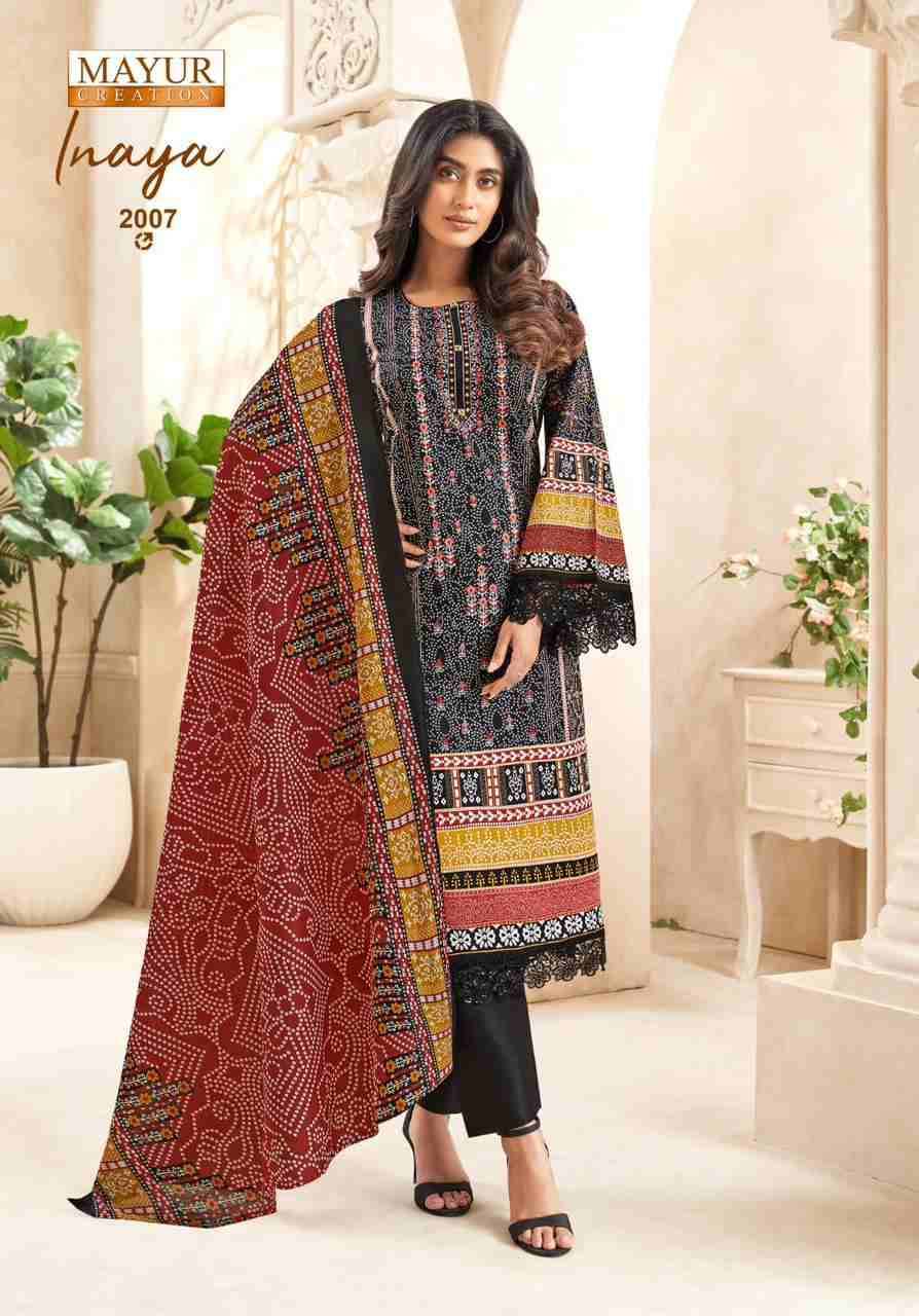 Inaya Vol-2 By Mayur Creation 2001 To 2008 Series Beautiful Festive Suits Stylish Fancy Colorful Casual Wear & Ethnic Wear Poplene Print Dresses At Wholesale Price