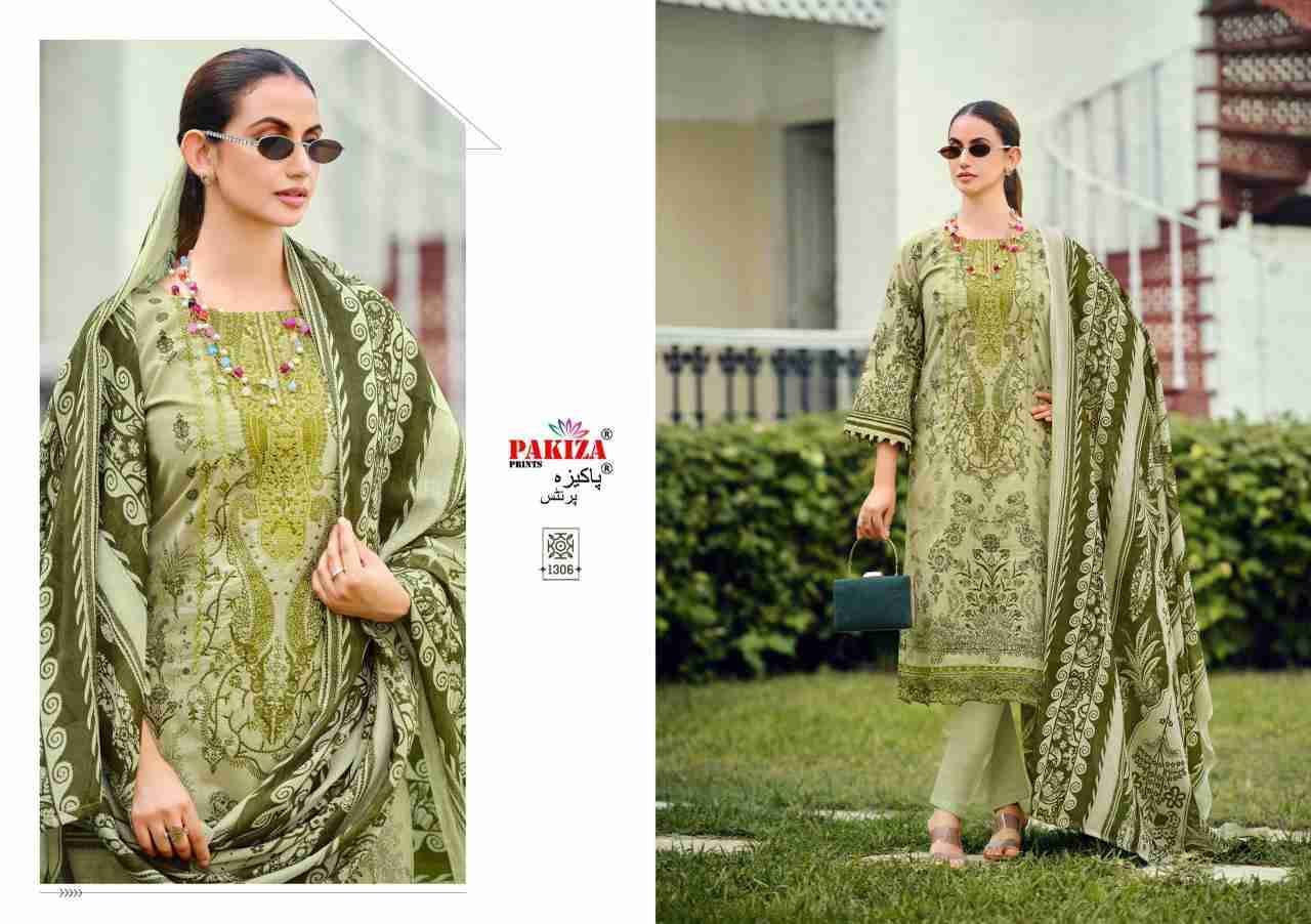 Zeenat Vol-13 By Pakiza Prints 1301 To 1310 Series Beautiful Festive Suits Stylish Fancy Colorful Party Wear & Occasional Wear Lawn Cotton Dresses At Wholesale Price