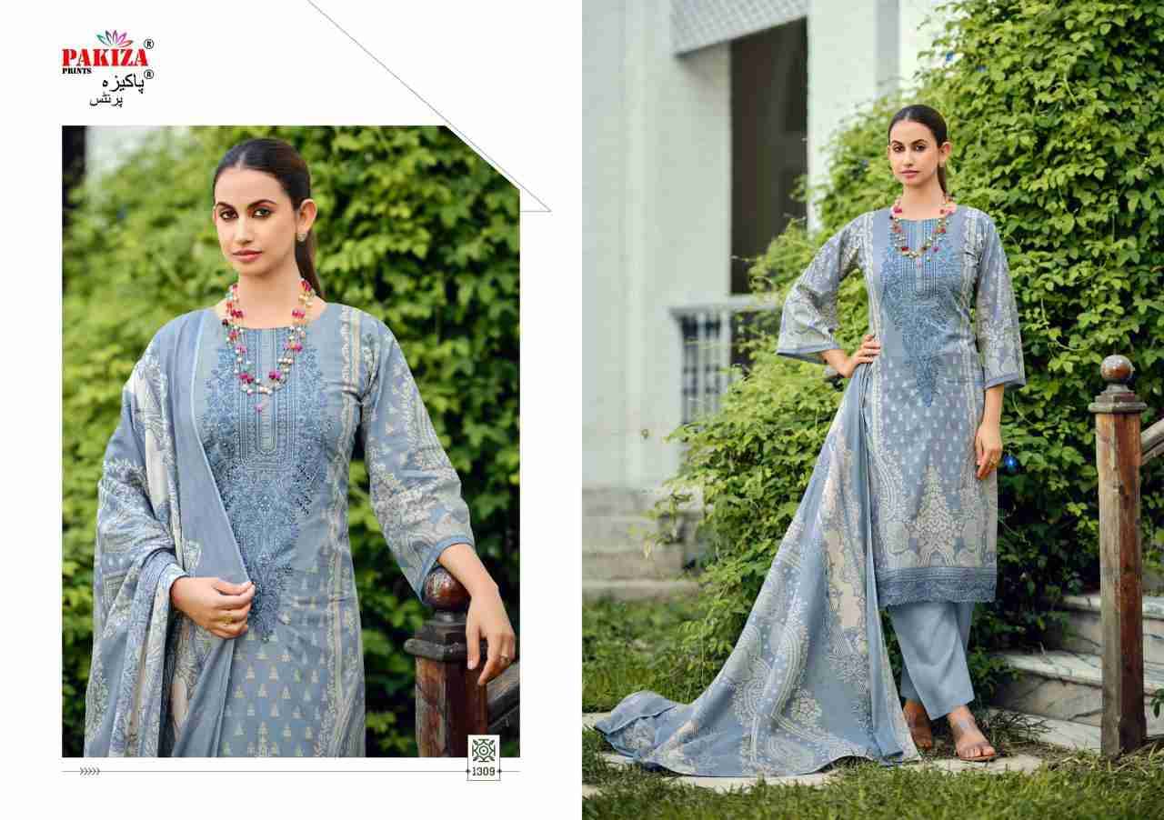 Zeenat Vol-13 By Pakiza Prints 1301 To 1310 Series Beautiful Festive Suits Stylish Fancy Colorful Party Wear & Occasional Wear Lawn Cotton Dresses At Wholesale Price