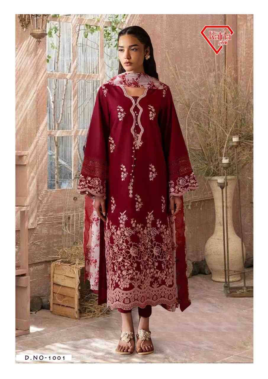 Firdous Vol-1 By Ratna Prints 1001 To 1004 Series Beautiful Festive Suits Stylish Fancy Colorful Party Wear & Occasional Wear Heavy Cotton Dresses At Wholesale Price