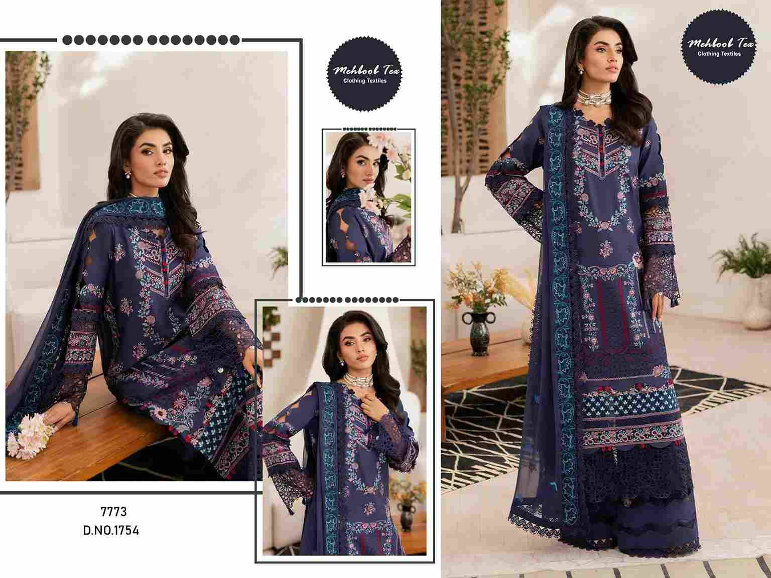 Mehboob Tex Hit Design 1754 By Mehboob Tex Beautiful Pakistani Suits Stylish Fancy Colorful Party Wear & Occasional Wear Pure Cotton Dresses At Wholesale Price