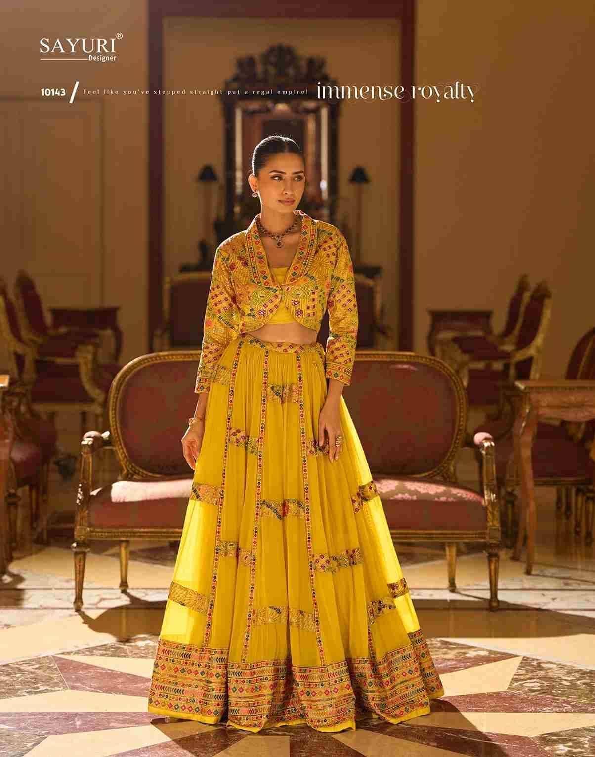 Kamini By Sayuri 10342 To 10343 Series Festive Wear Collection Beautiful Stylish Colorful Fancy Party Wear & Occasional Wear Georgette Lehengas At Wholesale Price