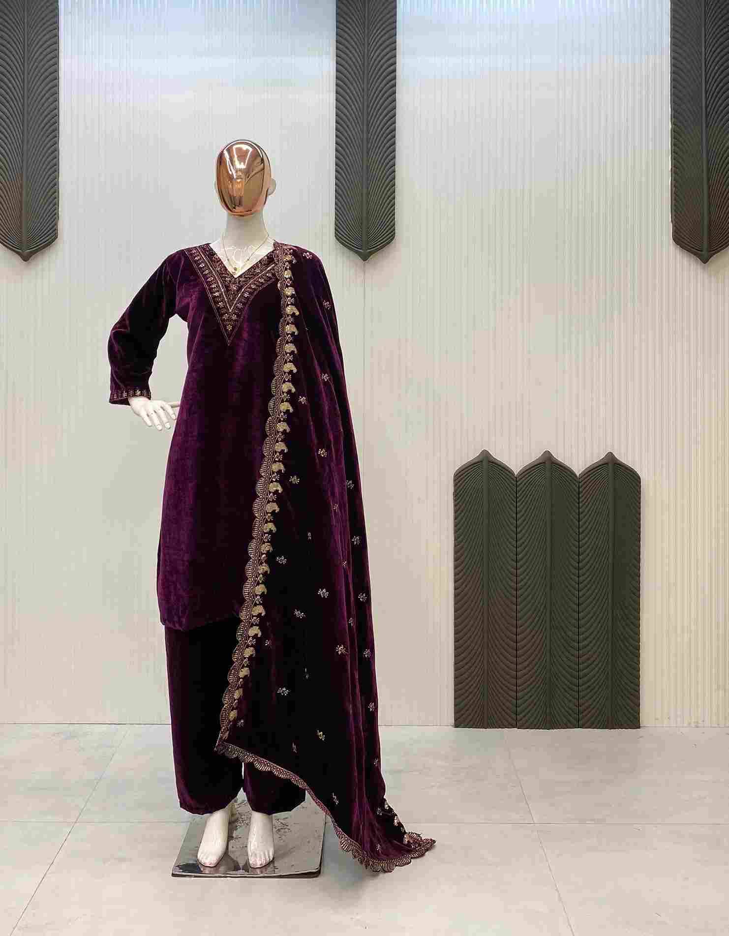 Le-2023 By Fashid Wholesale 01 To 03 Series Beautiful Festive Suits Colorful Stylish Fancy Casual Wear & Ethnic Wear Velvet Dresses At Wholesale Price