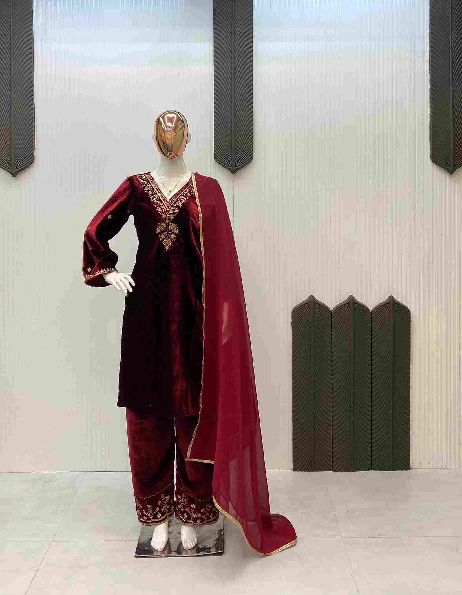 Le-2025 By Fashid Wholesale 01 To 02 Series Beautiful Festive Suits Colorful Stylish Fancy Casual Wear & Ethnic Wear Velvet Dresses At Wholesale Price