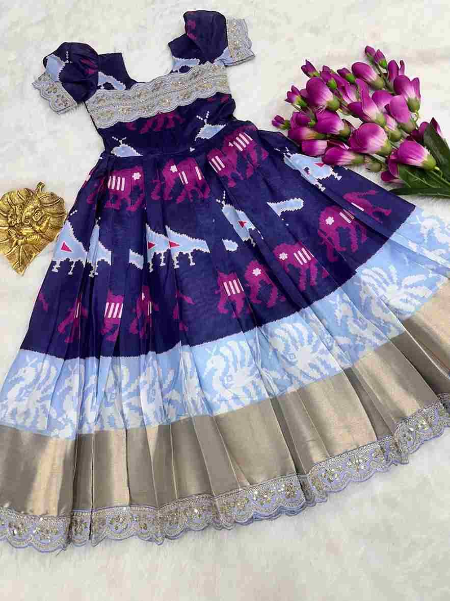 Pv-kids-Gown VOl-12 By Fashid Wholesale 01 To 06 Series Designer Beautiful Collection Occasional Wear & Party Wear Pure Silk Gowns At Wholesale Price