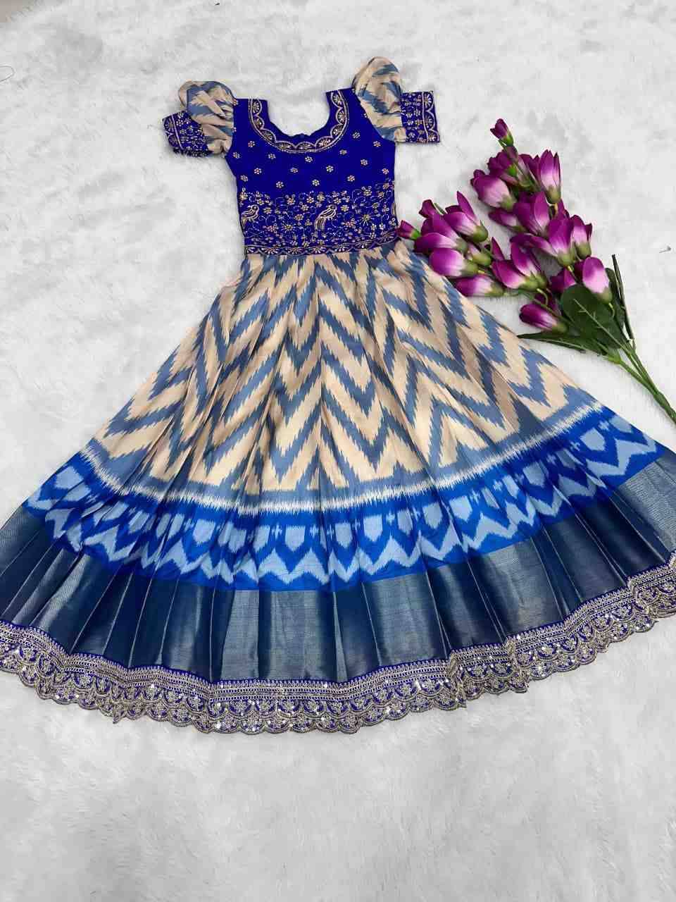 Pv-Kids-Gown Vol-13 By Fashid Wholesale Designer Beautiful Collection Occasional Wear & Party Wear Pure Silk Gowns At Wholesale Price