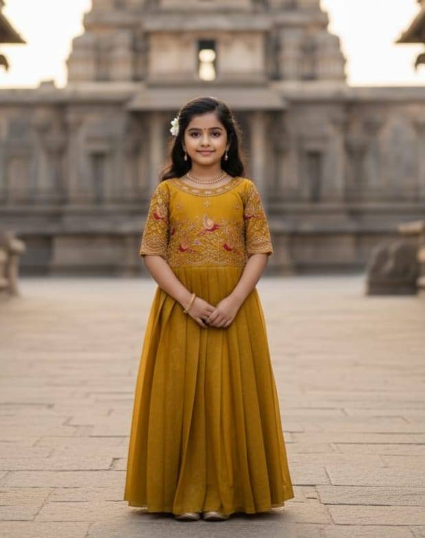 Pv-Kids-Gown Vol-15 By Fashid Wholesale 01 To 05 Series Designer Beautiful Collection Occasional Wear & Party Wear Pure Georgette Silk Gowns At Wholesale Price