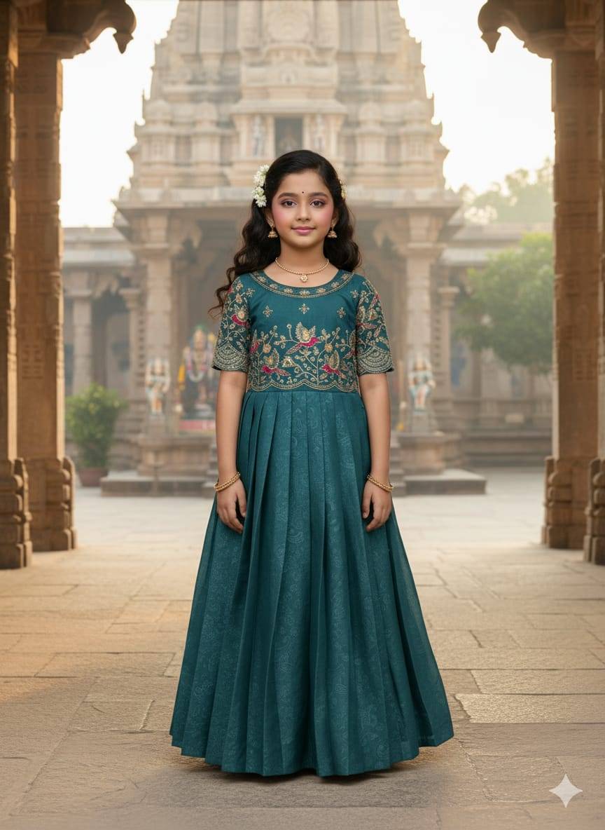 Pv-Kids-Gown Vol-15 By Fashid Wholesale 01 To 05 Series Designer Beautiful Collection Occasional Wear & Party Wear Pure Georgette Silk Gowns At Wholesale Price