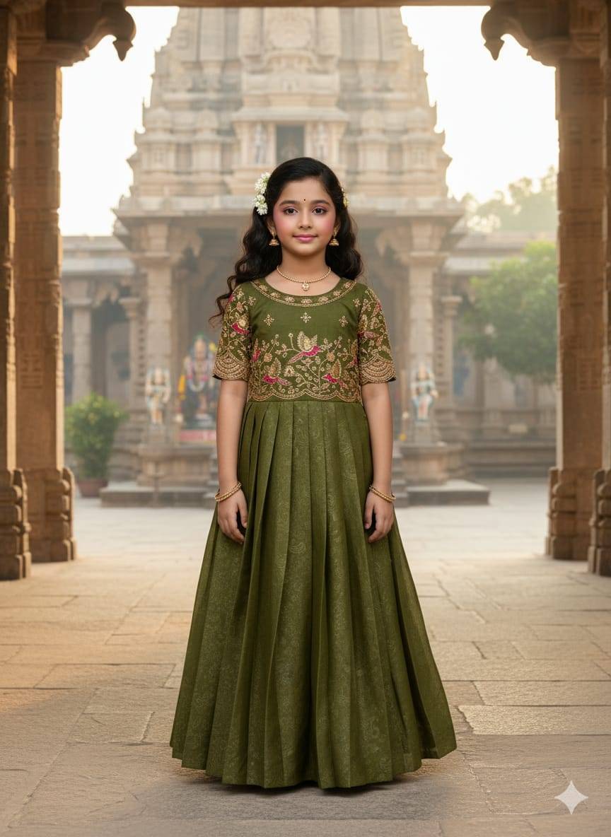 Pv-Kids-Gown Vol-15 By Fashid Wholesale 01 To 05 Series Designer Beautiful Collection Occasional Wear & Party Wear Pure Georgette Silk Gowns At Wholesale Price