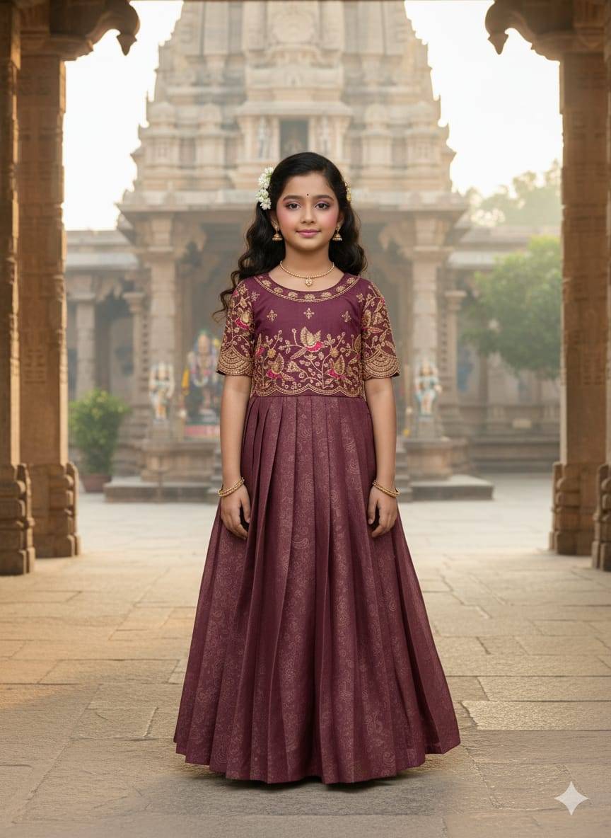 Pv-Kids-Gown Vol-15 By Fashid Wholesale 01 To 05 Series Designer Beautiful Collection Occasional Wear & Party Wear Pure Georgette Silk Gowns At Wholesale Price