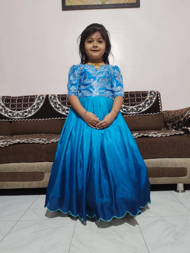 Pv-Kids-Gown Vol-16 By Fashid Wholesale 01 To 04 Series Designer Beautiful Collection Occasional Wear & Party Wear Pure Chinnon Silk Gowns At Wholesale Price