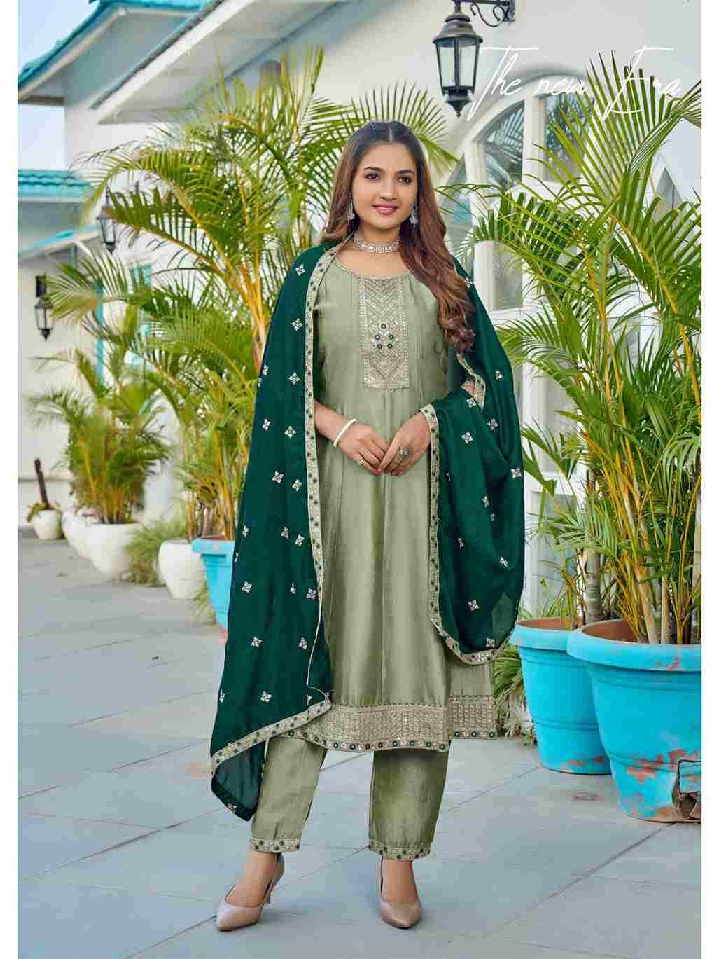 Ishani By Aanchi 01 To 04 Series Beautiful Suits Colorful Stylish Fancy Casual Wear & Ethnic Wear Vichitra Silk Dresses At Wholesale Price