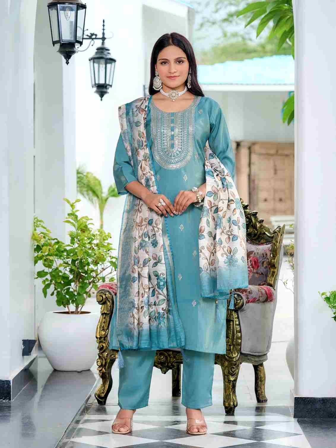 Krupa By Aanchi 1001 To 1004 Series Beautiful Suits Colorful Stylish Fancy Casual Wear & Ethnic Wear Roman Shimmer Dresses At Wholesale Price