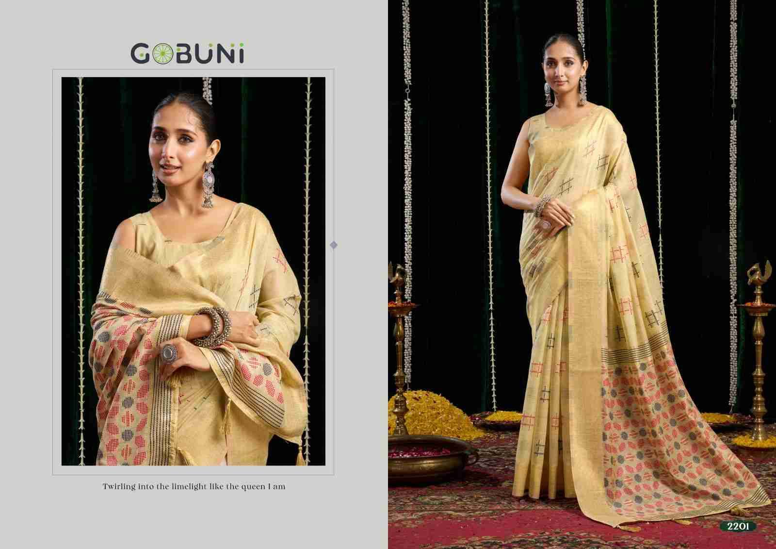 Shikha By Gobuni 2201 To 2205 Series Indian Traditional Wear Collection Beautiful Stylish Fancy Colorful Party Wear & Occasional Wear Soft Cotton Sarees At Wholesale Price