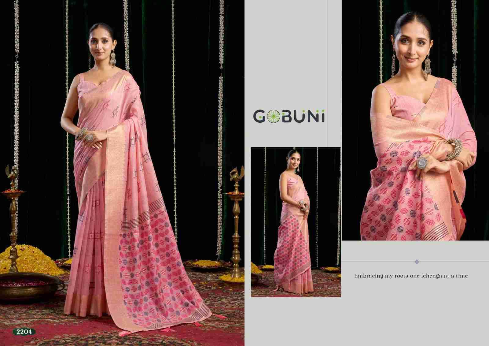Shikha By Gobuni 2201 To 2205 Series Indian Traditional Wear Collection Beautiful Stylish Fancy Colorful Party Wear & Occasional Wear Soft Cotton Sarees At Wholesale Price