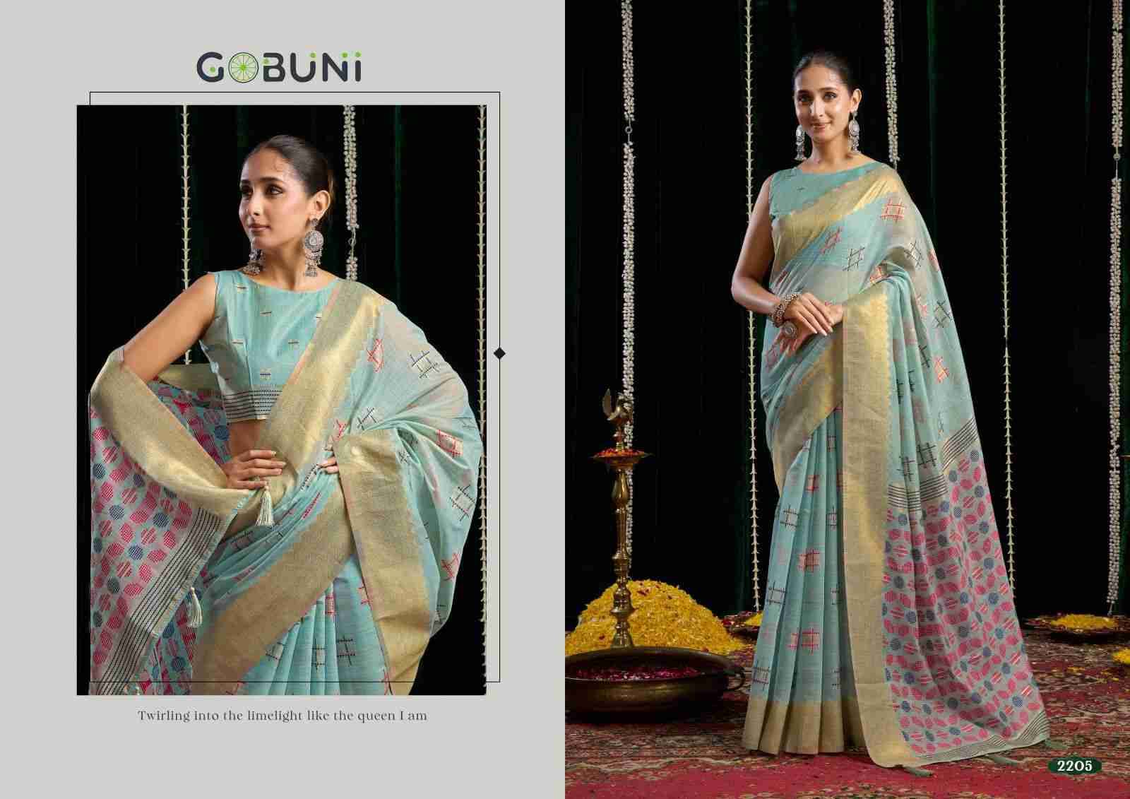 Shikha By Gobuni 2201 To 2205 Series Indian Traditional Wear Collection Beautiful Stylish Fancy Colorful Party Wear & Occasional Wear Soft Cotton Sarees At Wholesale Price
