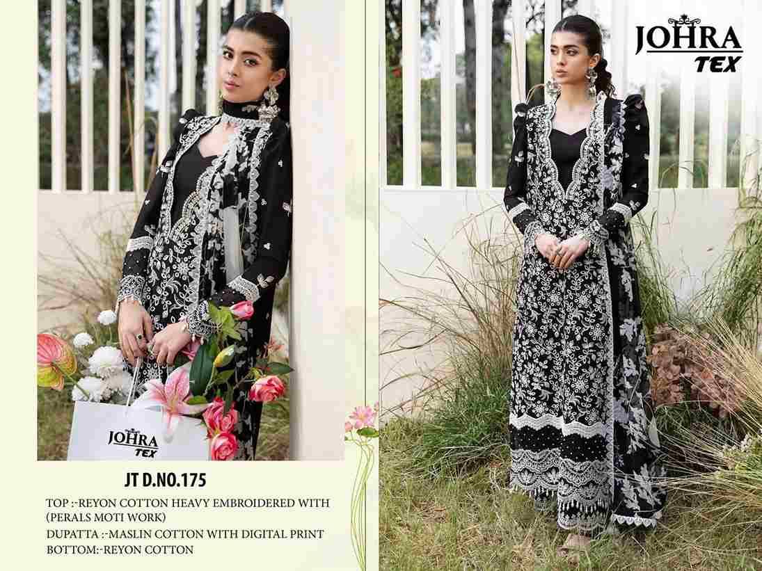 Johra Hit Design 175 Colours By Johra Tex 175-A To 175-B Series Beautiful Pakistani Suits Colorful Stylish Fancy Casual Wear & Ethnic Wear Rayon Cotton Dresses At Wholesale Price