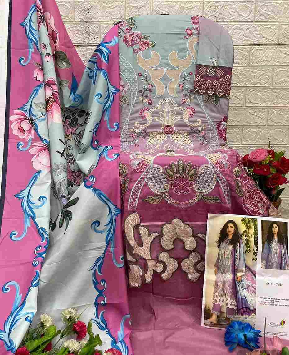 Saniya Trendz Hit Design 7150 By Saniya Trendz Beautiful Pakistani Suits Colorful Stylish Fancy Casual Wear & Ethnic Wear Pure Cotton Embroidered Dresses At Wholesale Price