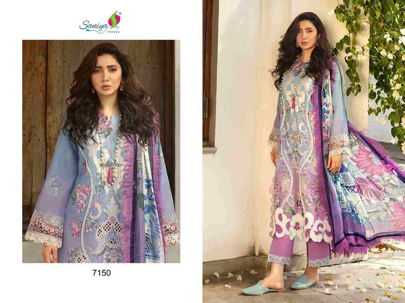 Saniya Trendz Hit Design 7150 By Saniya Trendz Beautiful Pakistani Suits Colorful Stylish Fancy Casual Wear & Ethnic Wear Pure Cotton Embroidered Dresses At Wholesale Price