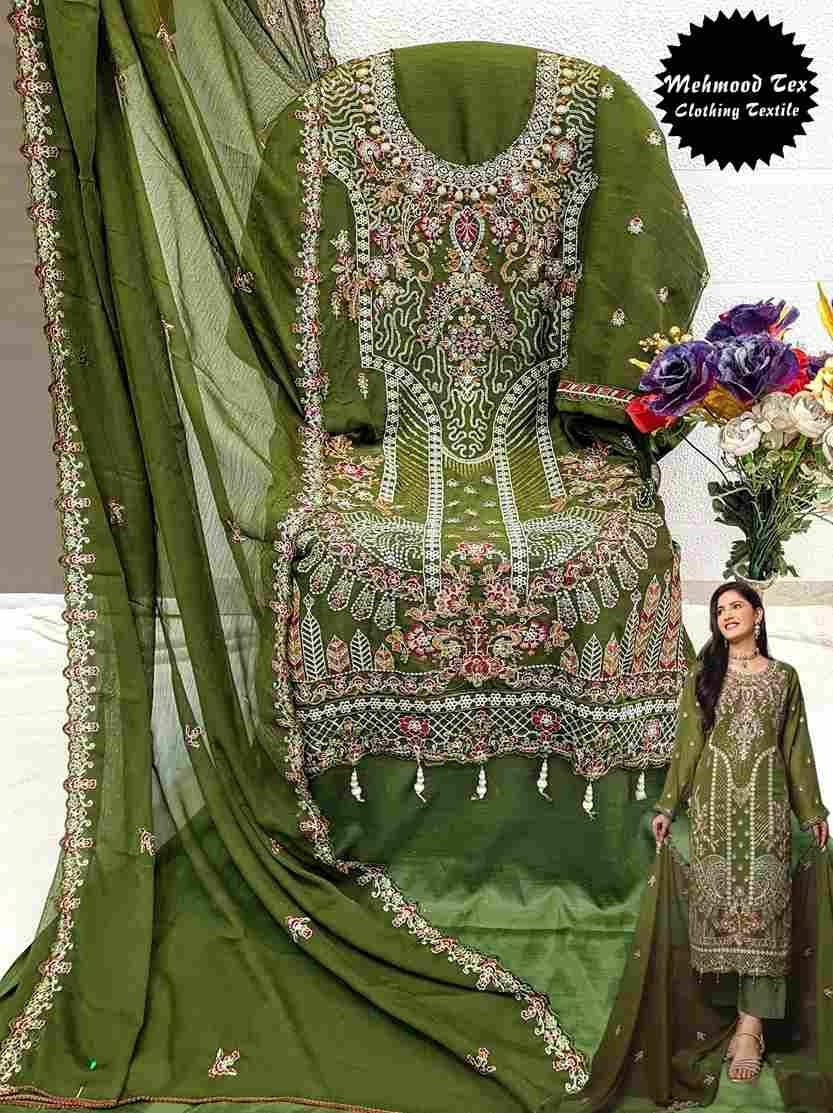 Mehmood Tex Hit Design M-68 By Mehmood Tex Designer Pakistani Suits Beautiful Fancy Stylish Colorful Party Wear & Occasional Wear Chiffon Embroidery Dresses At Wholesale Price