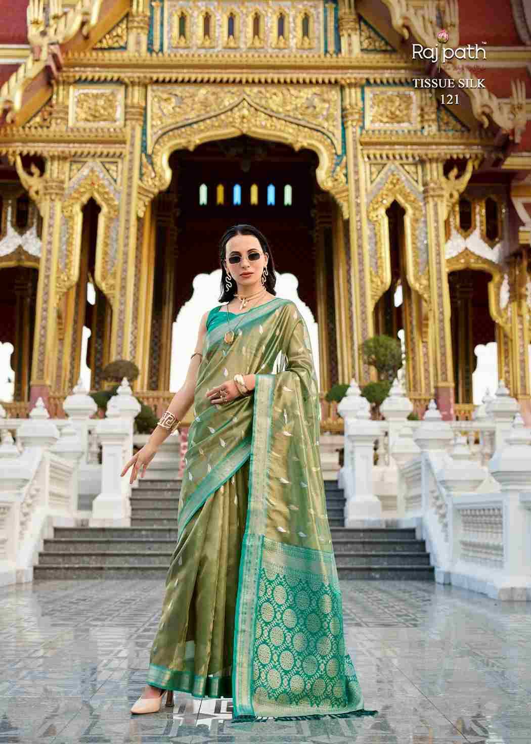 Good Times By Rajpath 119 To 124 Series Indian Traditional Wear Collection Beautiful Stylish Fancy Colorful Party Wear & Occasional Wear Tissue Silk Sarees At Wholesale Price