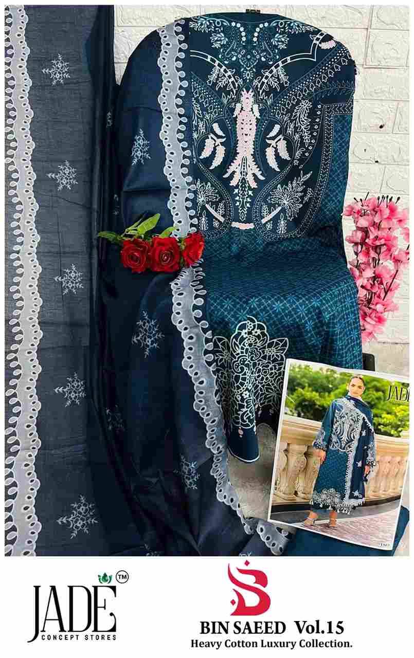 Bin Saeed Vol-15 By Jade 1501 To 1506 Series Beautiful Festive Suits Stylish Fancy Colorful Casual Wear & Ethnic Wear Pure Lawn Cotton Print Dresses At Wholesale Price