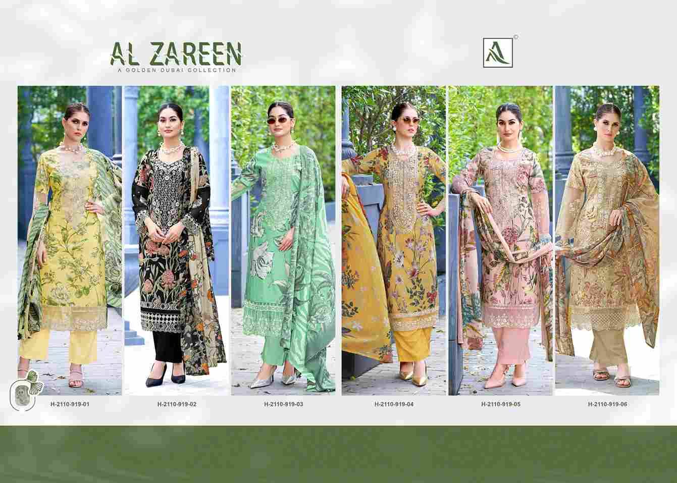 Al Zareen By Alok Suit 2110-919-01 To 2110-919-06 Series Beautiful Festive Suits Stylish Fancy Colorful Casual Wear & Ethnic Wear Pure Cambric Cotton Print Dresses At Wholesale Price