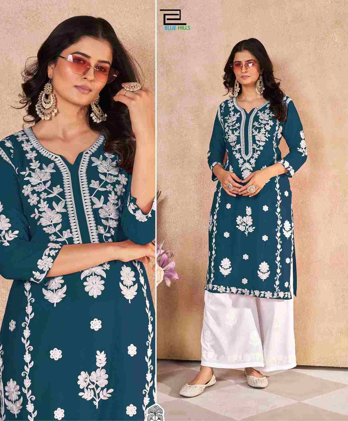 Riva By Kaamiri 01 To 06 Series Designer Stylish Fancy Colorful Beautiful Party Wear & Ethnic Wear Collection Heavy Rayon Print Kurtis With Bottom At Wholesale Price