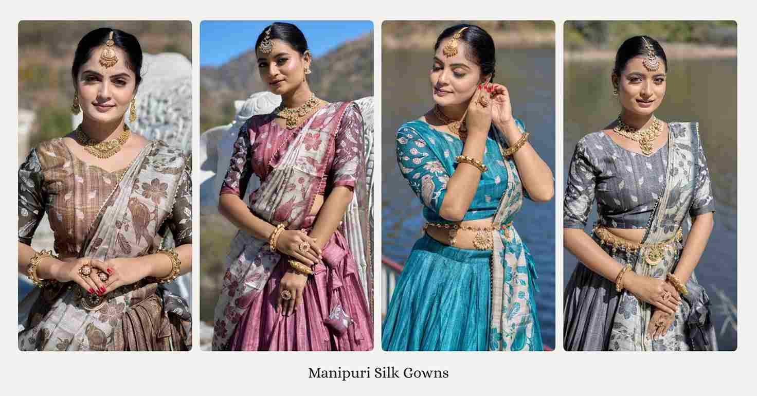 Gr-9014 By Fashid Wholesale 01 To 04 Series Navratri Wear Collection Beautiful Stylish Colorful Fancy Party Wear & Occasional Wear Pure Manipuri Silk Lehengas At Wholesale Price