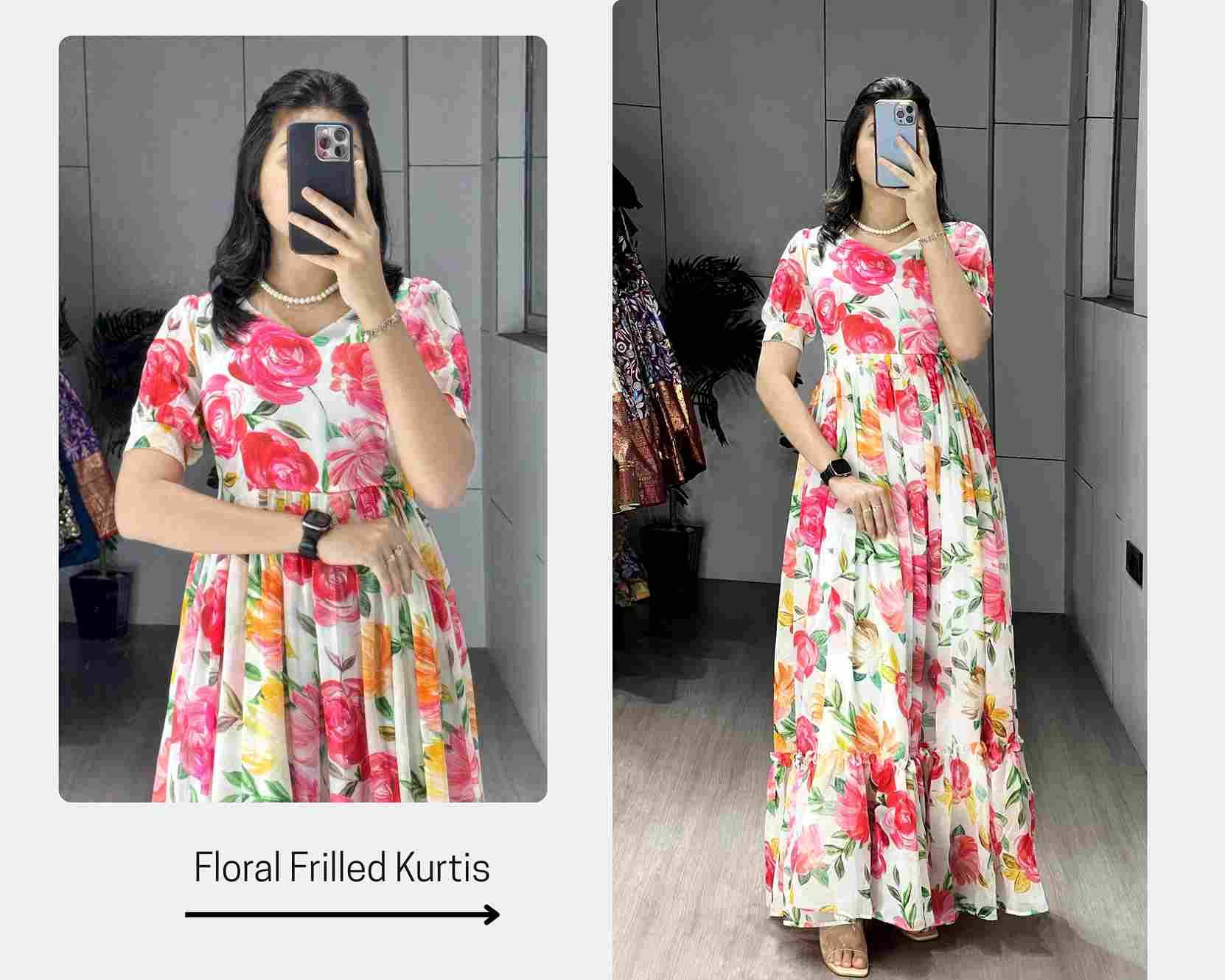 Gr-8112 By Fashid Wholesale Designer Stylish Fancy Colorful Beautiful Party Wear & Ethnic Wear Collection Weightless Print Kurtis At Wholesale Price