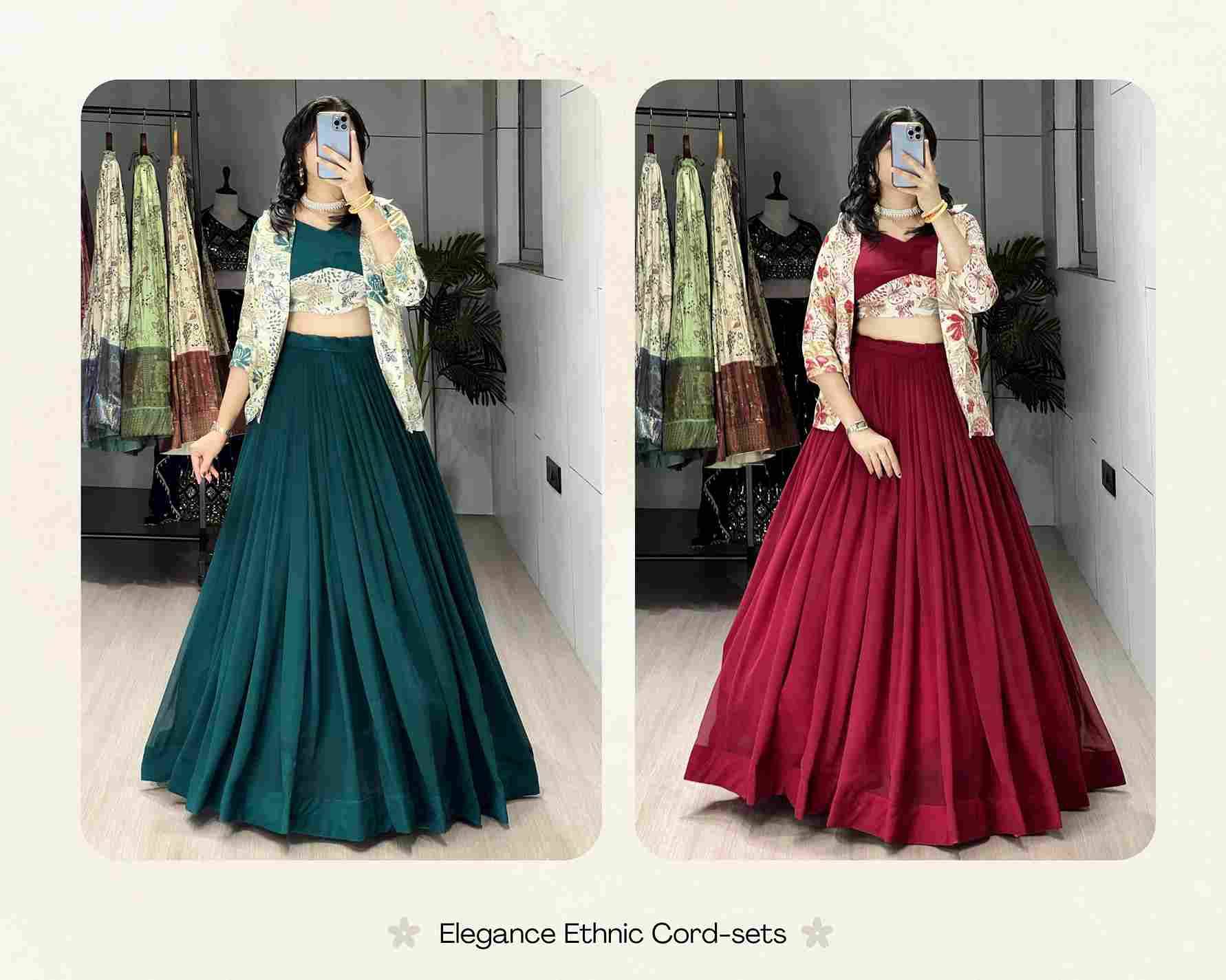 Gr-8218 By Fashid Wholesale 01 To 02 Navratri Wear Collection Beautiful Stylish Colorful Fancy Party Wear & Occasional Wear Georgette Lehengas At Wholesale Price