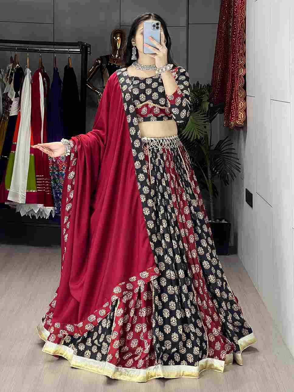 Gr-8217 By Fashid Wholesale Navratri Wear Collection Beautiful Stylish Colorful Fancy Party Wear & Occasional Wear Pure Rayon Cotton Lehengas At Wholesale Price