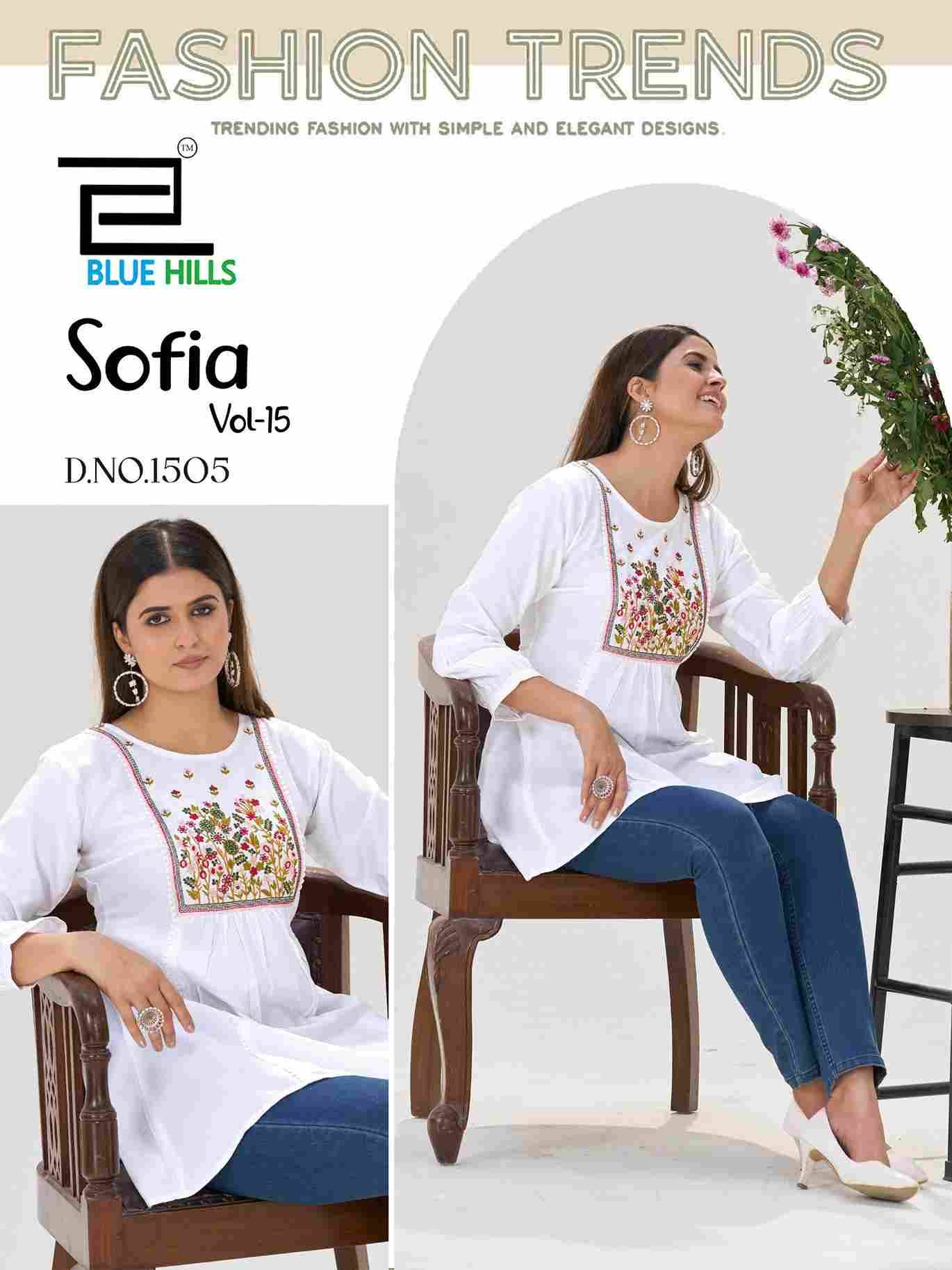 Sofia Vol-15 By Blue Hills 1501 To 1506 Series Designer Stylish Fancy Colorful Beautiful Party Wear & Ethnic Wear Collection Heavy Rayon Tops At Wholesale Price